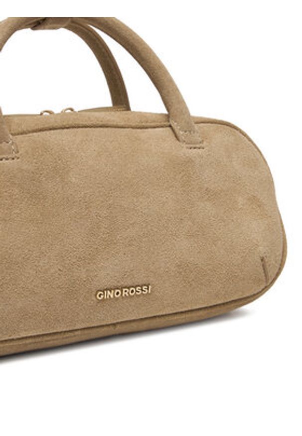 Gino Rossi - GINO ROSSI Torebka EO-LA321-1080 Beżowy. Kolor: beżowy. Materiał: zamszowe, skórzane