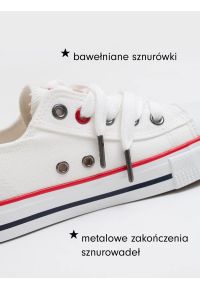 Big-Star - Trampki damskie niskie białe JJ274A500 101. Kolor: biały. Materiał: żakard, bawełna. Szerokość cholewki: normalna. Sezon: lato, wiosna. Obcas: na szpilce. Styl: klasyczny #11