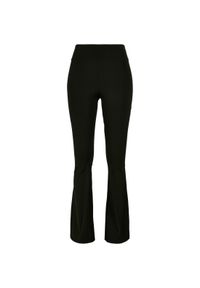 Damskie legginsy z wysokim stanem z flarą Urban Classics Recycled GT. Stan: podwyższony. Kolor: czarny. Materiał: materiał #1