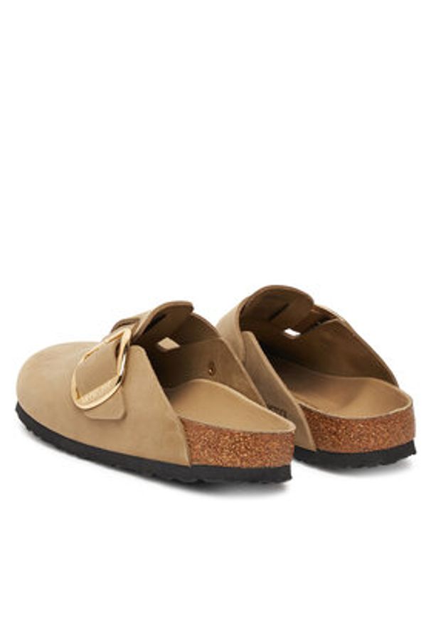 Birkenstock Klapki Boston Big Buckle Hex 1030425 Brązowy. Kolor: brązowy. Materiał: skóra