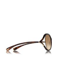 Tom Ford - TOM FORD - Brązowe okulary przeciwsłoneczne Anouk. Kształt: okrągłe. Kolor: brązowy. Wzór: geometria #8