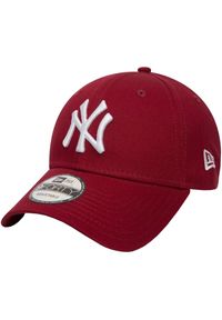 Czapka New Era New York Yankees czerwona. Kolor: czerwony, wielokolorowy, brązowy. Materiał: bawełna. Wzór: haft. Styl: sportowy