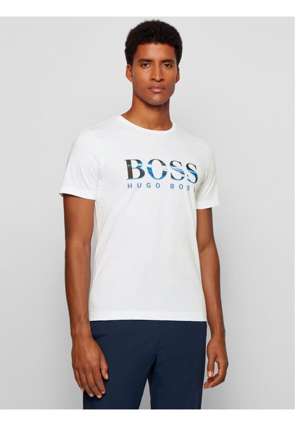 BOSS - Boss T-Shirt Tee 3 50443666 Biały Regular Fit. Kolor: biały. Materiał: bawełna