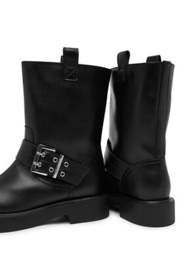 Love Moschino - LOVE MOSCHINO Botki JA24064G1NIA000A35 Czarny. Kolor: czarny. Materiał: skóra