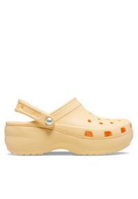 Crocs Klapki Classic Platform Pearl Clog 211231 Żółty. Kolor: żółty. Obcas: na platformie #1