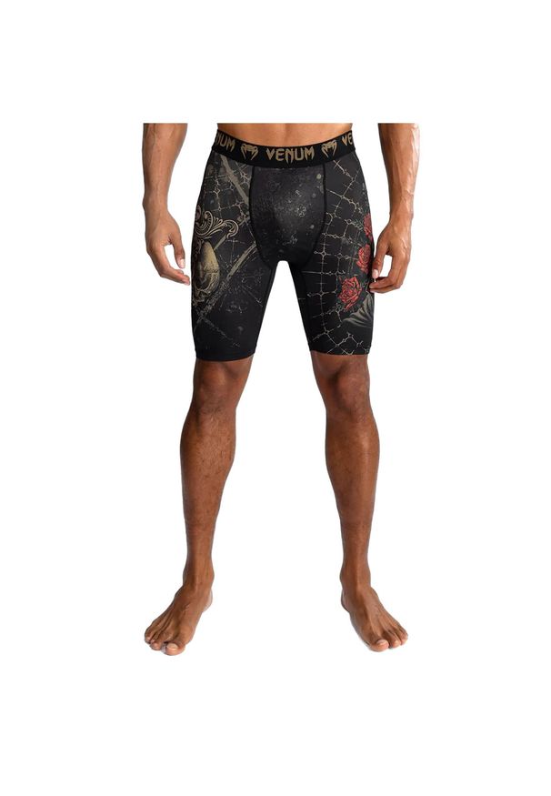 VENUM - Spodenki treningowe męskie Venum Santa Muerte 5.0 Men'S Vale Tudo Shorts. Kolor: czarny