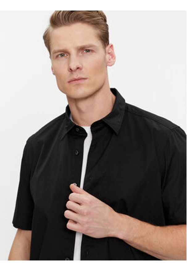 Hugo Koszula Ebor 50475668 Czarny Relaxed Fit. Kolor: czarny. Materiał: bawełna
