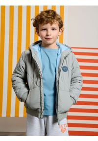 Sinsay - Pikowana kurtka z kapturem - khaki. Typ kołnierza: kaptur. Kolor: brązowy #1