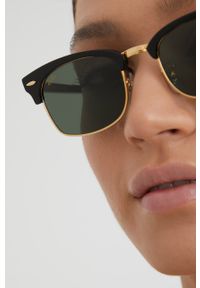 Ray-Ban Okulary przeciwsłoneczne CLUBMASTER SQUARE 0RB3916 kolor czarny. Kształt: prostokątne. Kolor: czarny #8