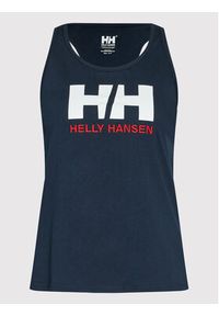 Helly Hansen Top Logo Singlet 33838 Granatowy Regular Fit. Kolor: niebieski. Materiał: bawełna