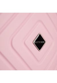 Wittchen - Zestaw walizek z ABS-u z geometrycznym tłoczeniem jasny róż. Kolor: różowy. Materiał: poliester. Wzór: geometria. Styl: elegancki #8