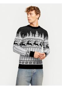 Jack & Jones - Jack&Jones Sweter Xmas Gabriel 12266118 Szary Regular Fit. Kolor: szary. Materiał: syntetyk