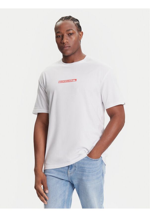 Quiksilver T-Shirt Dna Clicker Tee EQYZT08207 Biały Comfort Fit. Kolor: biały. Materiał: bawełna
