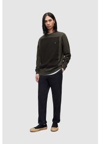 AllSaints bluza bawełniana LOBKE CREW kolor zielony MF030Y. Kolor: zielony. Materiał: bawełna. Wzór: aplikacja #3