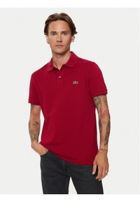 Lacoste Polo PH4012 Bordowy Slim Fit. Typ kołnierza: polo. Kolor: czerwony. Materiał: bawełna #1