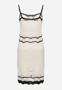 Born2be - Biała Szydełkowa Sukienka na Ramiączkach z Wiskozy z Metaliczną Nicią Filadria. Okazja: na co dzień. Kolor: biały. Materiał: wiskoza. Długość rękawa: na ramiączkach. Sezon: lato. Styl: elegancki, casual #7