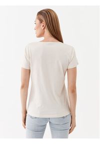 Pinko T-Shirt Turbato 100372 A0MA Écru Regular Fit. Materiał: bawełna