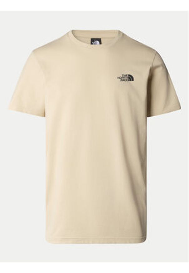 The North Face T-Shirt Simple Dome NF0A87NG Beżowy Regular Fit. Kolor: beżowy. Materiał: bawełna