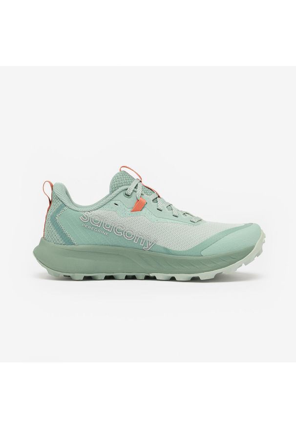 Buty do biegania w terenie damskie Saucony Peregrine 15. Kolor: zielony. Wzór: geometria