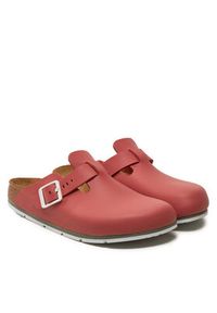 Birkenstock Klapki Boston Pro Le 1026241 Czerwony. Kolor: czerwony. Materiał: skóra