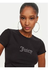 Juicy Couture T-Shirt Dot Ruched JCWCT24311 Czarny Slim Fit. Kolor: czarny