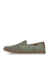 Rieker Espadryle CEO-B5265-52 Zielony jasny. Kolor: zielony. Materiał: materiał #3