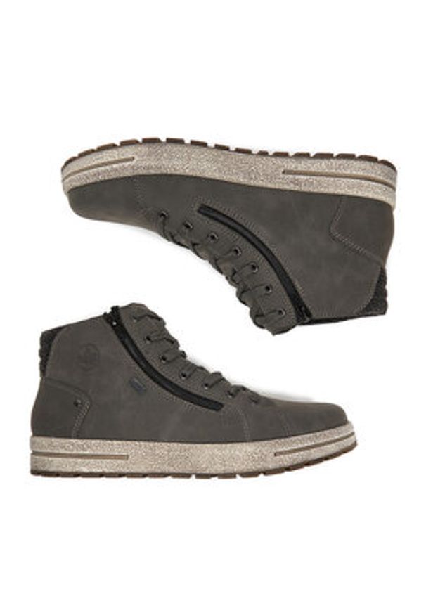 Rieker Sneakersy CEO-30721-45 Szary. Kolor: szary. Materiał: materiał