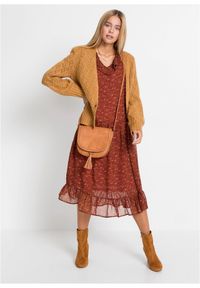 bonprix - Cienki kardigan. Typ kołnierza: dekolt w serek. Kolor: żółty #2