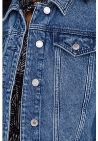 MICHAEL Michael Kors kurtka jeansowa damska przejściowa. Okazja: na co dzień. Kolor: niebieski. Materiał: jeans. Styl: casual