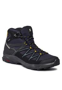 salomon - Salomon Trekkingi Daintree Mid Gtx GORE-TEX L41678400 Granatowy. Kolor: niebieski. Materiał: materiał. Technologia: Gore-Tex. Sport: turystyka piesza #4