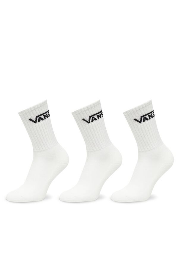 Zestaw 3 par wysokich skarpet unisex Vans. Kolor: biały