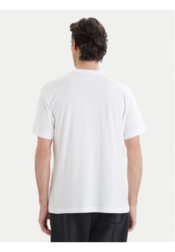 Versace Jeans Couture T-Shirt 80GAHC01 CJ01C Biały Regular Fit. Kolor: biały. Materiał: bawełna