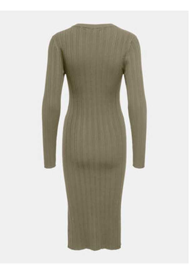 only - ONLY Sukienka dzianinowa Meddi 15311087 Zielony Slim Fit. Kolor: zielony. Materiał: wiskoza, syntetyk