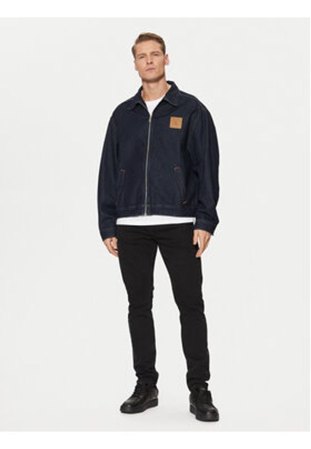 Calvin Klein Jeans Kurtka jeansowa J30J327087 Granatowy Relaxed Fit. Kolor: niebieski. Materiał: bawełna