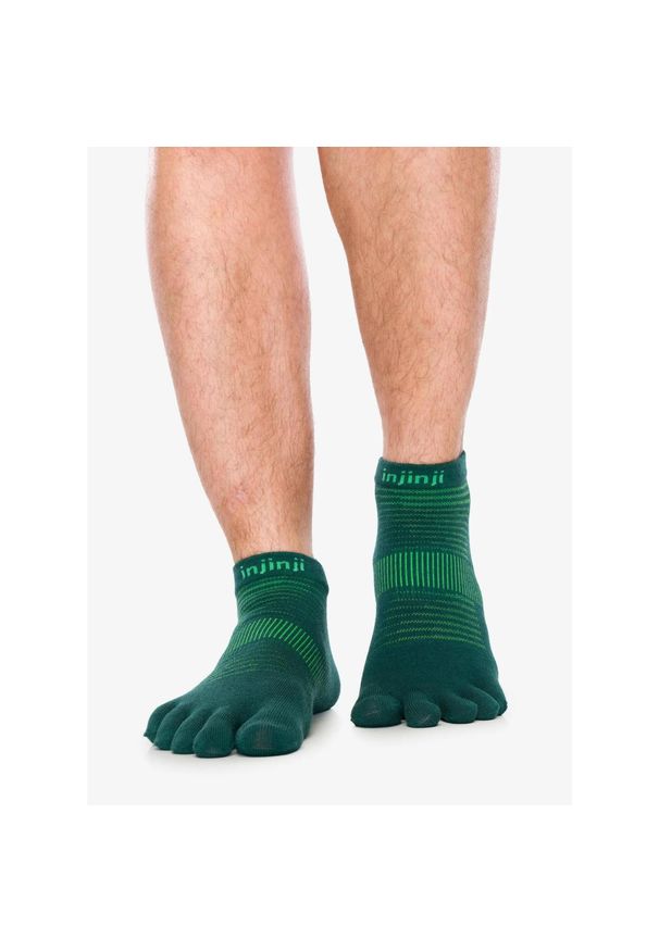 Skarpety do biegania Injinji Run Lightweight No-Show. Kolor: zielony