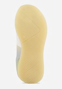 Renee - Żółte Przeszywane Sneakersy w Klasycznym Stylu Zeosa. Kolor: żółty. Materiał: jeans. Szerokość cholewki: normalna. Wzór: aplikacja #5