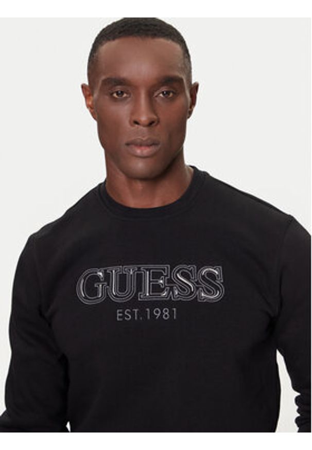 Guess Bluza M5BQ08 K9Z21 Czarny Regular Fit. Kolor: czarny. Materiał: bawełna