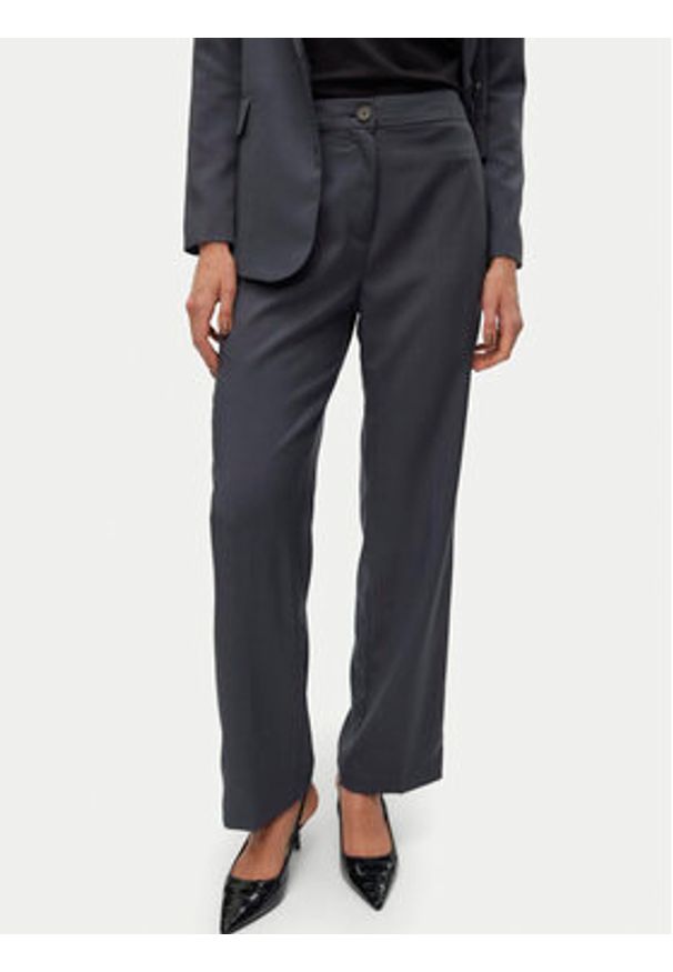 Vero Moda Spodnie materiałowe Rita 10301554 Szary Wide Leg. Kolor: szary. Materiał: syntetyk
