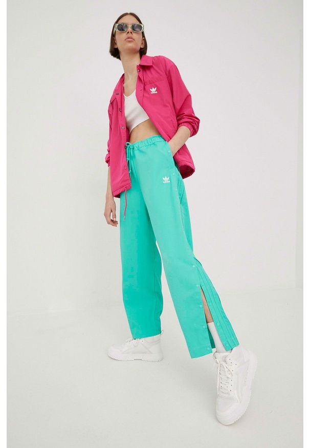 adidas Originals kurtka Always Original damska kolor różowy przejściowa oversize. Kolor: różowy. Materiał: materiał