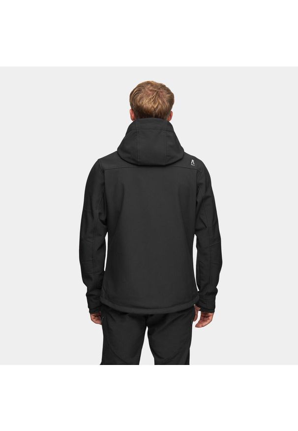 Kurtka turystyczna męska softshell Alpinus ASO. Kolor: czarny. Materiał: softshell
