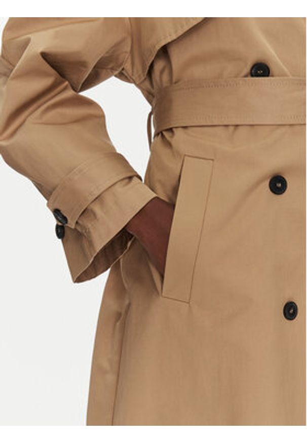 ViCOLO Trencz TD0029 Beżowy Regular Fit. Kolor: beżowy. Materiał: bawełna