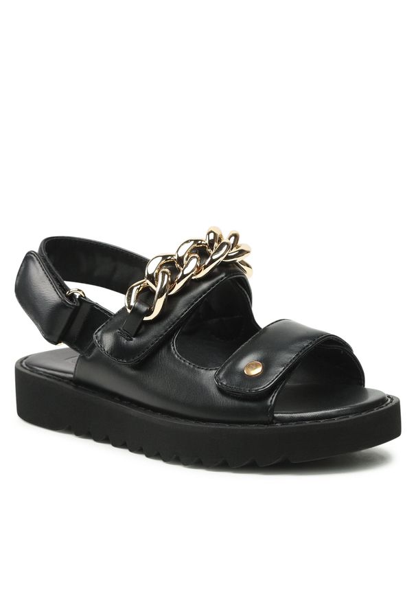 Sandały ONLY Shoes Onlmalu-8 15288053 Black/W. Gold. Kolor: czarny. Materiał: skóra