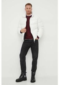 Armani Exchange kurtka puchowa męska kolor beżowy zimowa. Kolor: biały. Materiał: puch. Sezon: zima #2