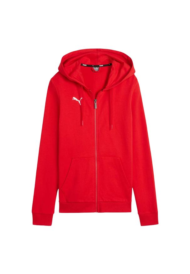 Puma - Bluza Damska Team Goal Casuals Z Pełnym Zamkiem Błyskawicznym. Kolor: czerwony
