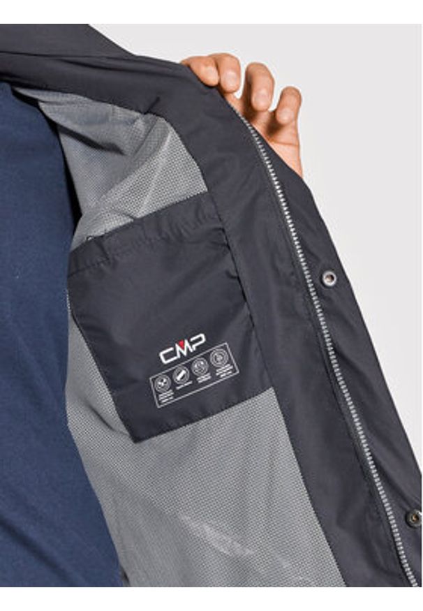 CMP Kurtka przeciwdeszczowa 39X7367 Szary Regular Fit. Kolor: szary. Materiał: syntetyk