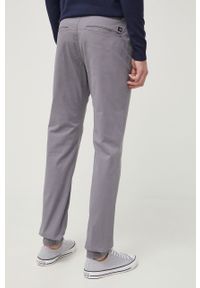 Tom Tailor Spodnie męskie kolor szary proste. Okazja: na co dzień. Kolor: szary. Materiał: tkanina, materiał, bawełna. Wzór: gładki. Styl: casual