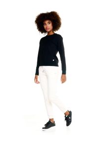 LEONE 1947 APPAREL - Damski sweter Leone Basic z okrągłym dekoltem. Kolor: czarny. Materiał: tkanina. Sport: fitness
