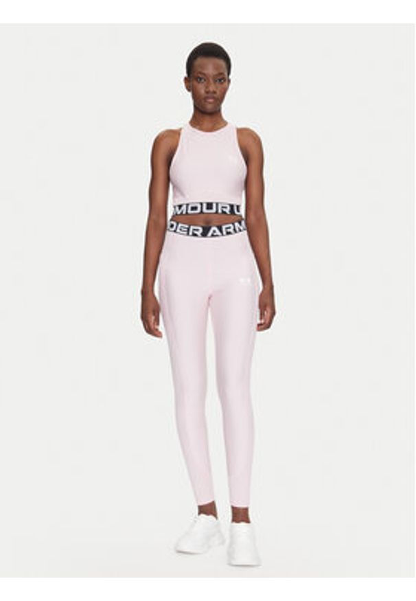Under Armour Koszulka techniczna HeatGear 1388694 Różowy Slim Fit. Kolor: różowy. Materiał: syntetyk