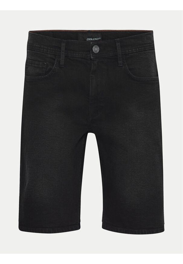 Blend Szorty jeansowe 20716686 Czarny Slim Fit. Kolor: czarny. Materiał: bawełna