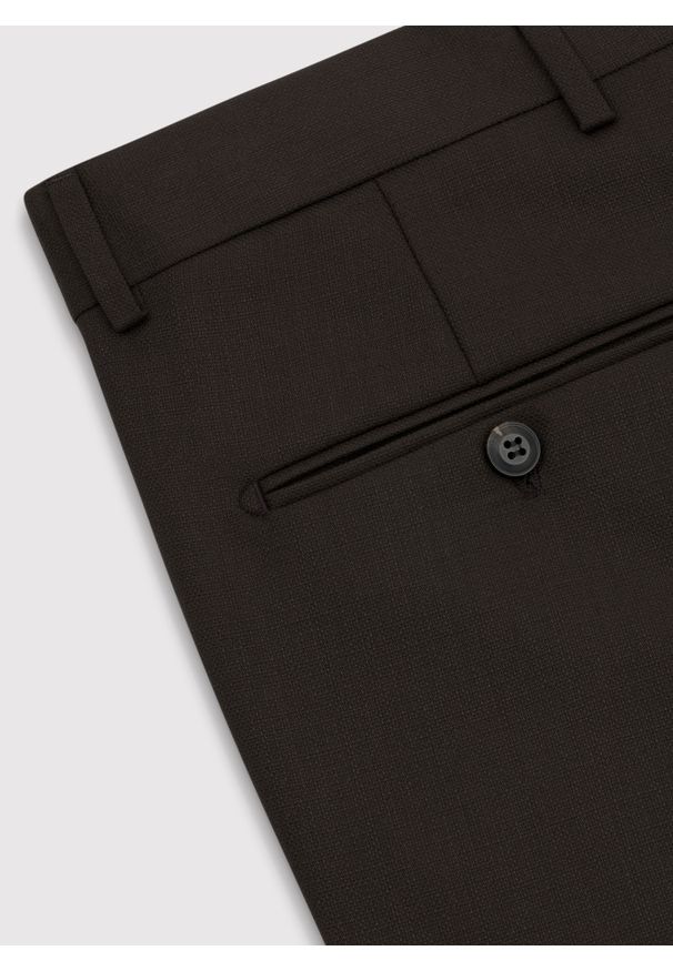 Pako Lorente - PAKO LORENTE – Brązowe spodnie w kant męskie. Kolor: brązowy